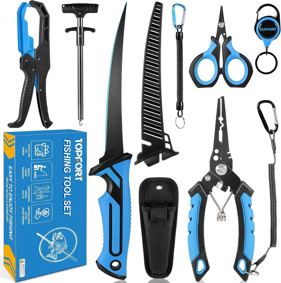 STARLINGEAR/アルミディスプレイ/2点セット/非売品/青＆黒 Fishing Gear Tool Kit - 7PC Saltwater Fishing Pliers Accessories