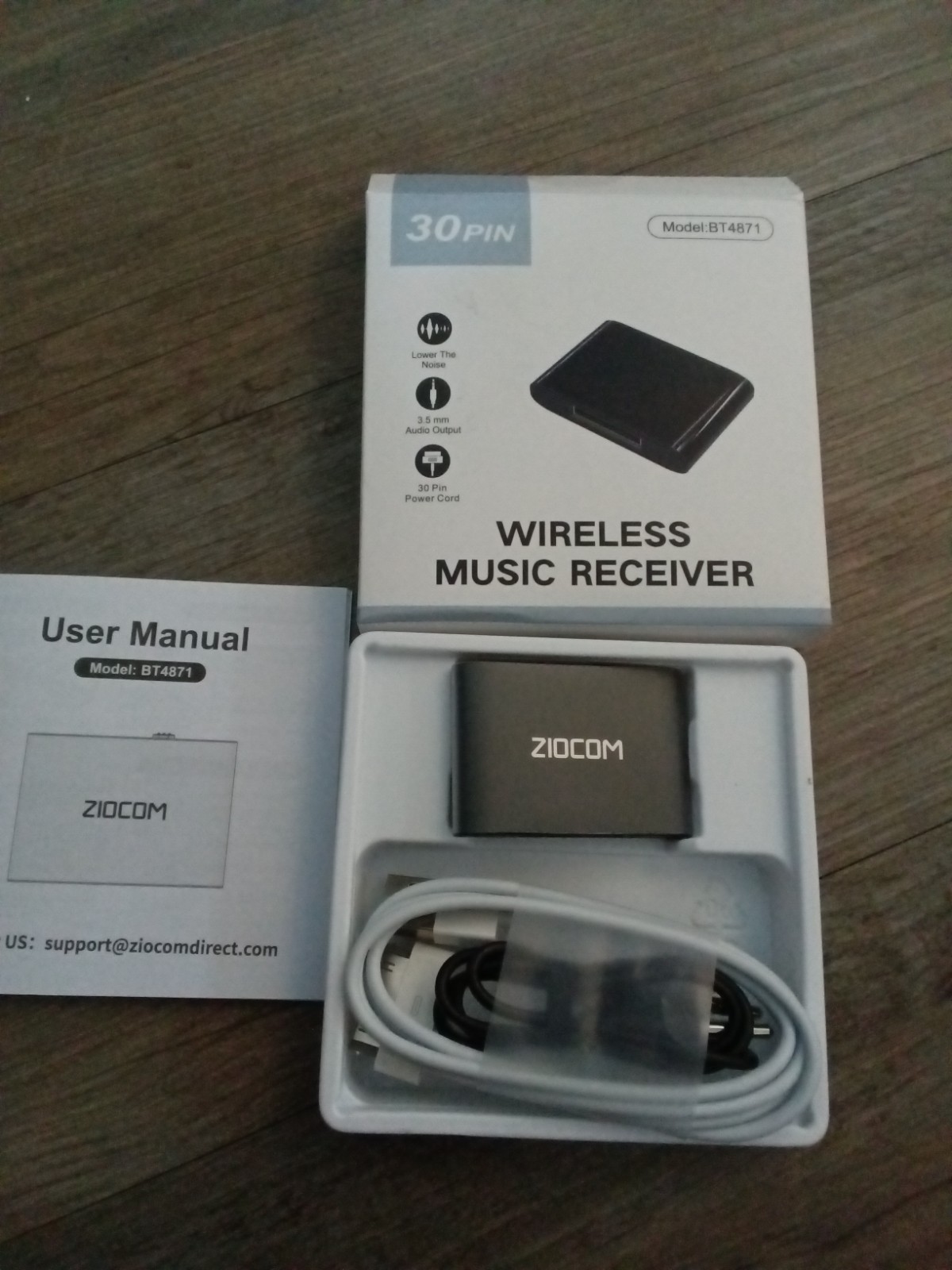 ZIOCOM 30 Pin Bluetooth Adapter Receiver for Bose Iphone Ipod Sounddock Bt4871
