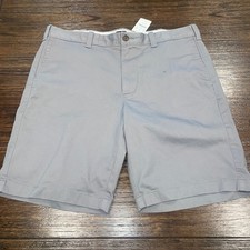 NWT FLAWED J.Crew Factory Sz 34 Slate Gray 9" Flex Chino Short Stretch H5020