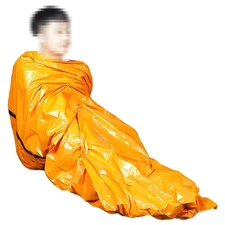 Survival Sleeping Bag Cold Weather Warm Orange Emergency Blanket Outdoor Camping