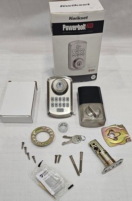 Kwikset Powerbolt 250 10-Button Keypad Satin Nickel Electronic Deadbolt Lock
