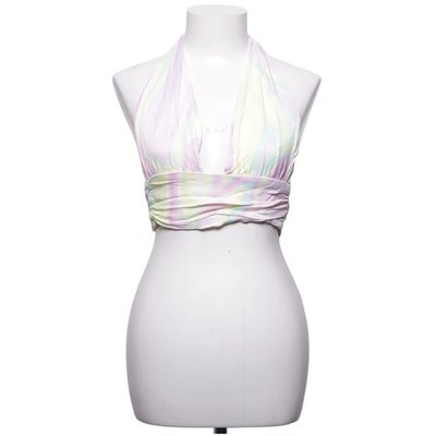 Zara, Neckholder Top, Größe: S, Gelb/Pink/Mehrfarbig, Batik, Damen #Auu