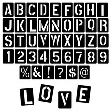 42 Pcs 3 Inch Letter Stencils and Numbers Letter Stencil for Painting Number ...