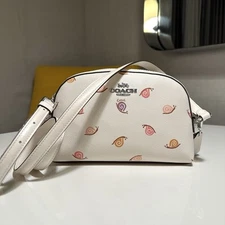 Coach White Snail Print Women's Bag Madi Women's Crossbody Brand New