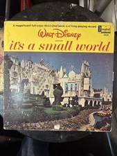 Walt Disney It's A Small World Vinyl Disneyland Record With Book **SEE PICS**