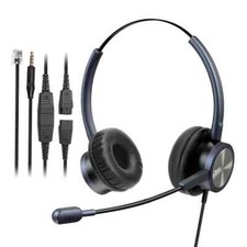 MAIRDI M809 Call Center Headset With Mic - Dual Ear Blue Quick Disconnect