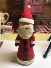 Christmas Thick Cardboard Felt Santa Claus 10 Inches Tall