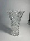 Marquise By Waterford 8’ Daisy Cross Cut Scalloped Edge Crystal Stunning Vase