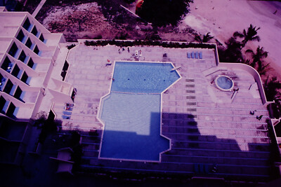 JULY 1975 ESJ Towers Hotel Pool Isla Verde Puerto Rico Photo Slide AD-F