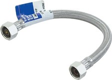 Eastman 16 inch Steel-Flex Braided Faucet Connector, 1/2 Inch FIP x 1/2 Inch