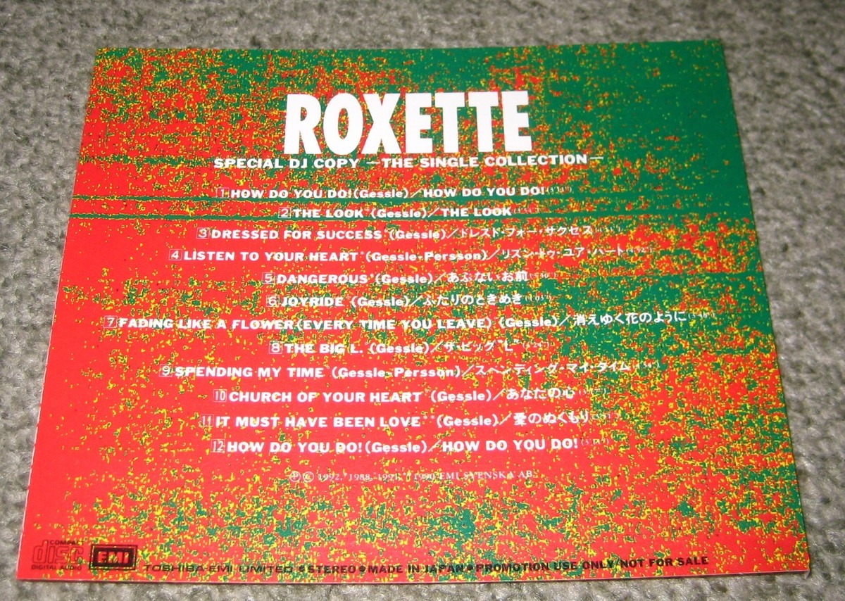 $0 ship! ROXETTE Japan PROMO ONLY CD Single Collection 12 TRACKS 