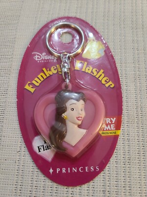 Disney Princess Beauty and the Beast Funkey Flasher Keyring ''DOES NOT FLASH'' NIP