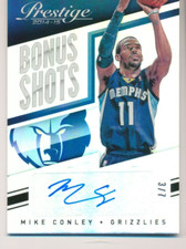 2014-15 Panini Prestige Bonus Shots Autographs 3/7 Mike Conley Auto NBA #74 RARE