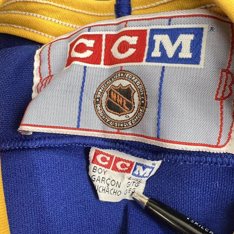 St. Louis Blues Vintage NHL Music Note Hockey Jersey Boys L/xl 90s - Image 3 of 4