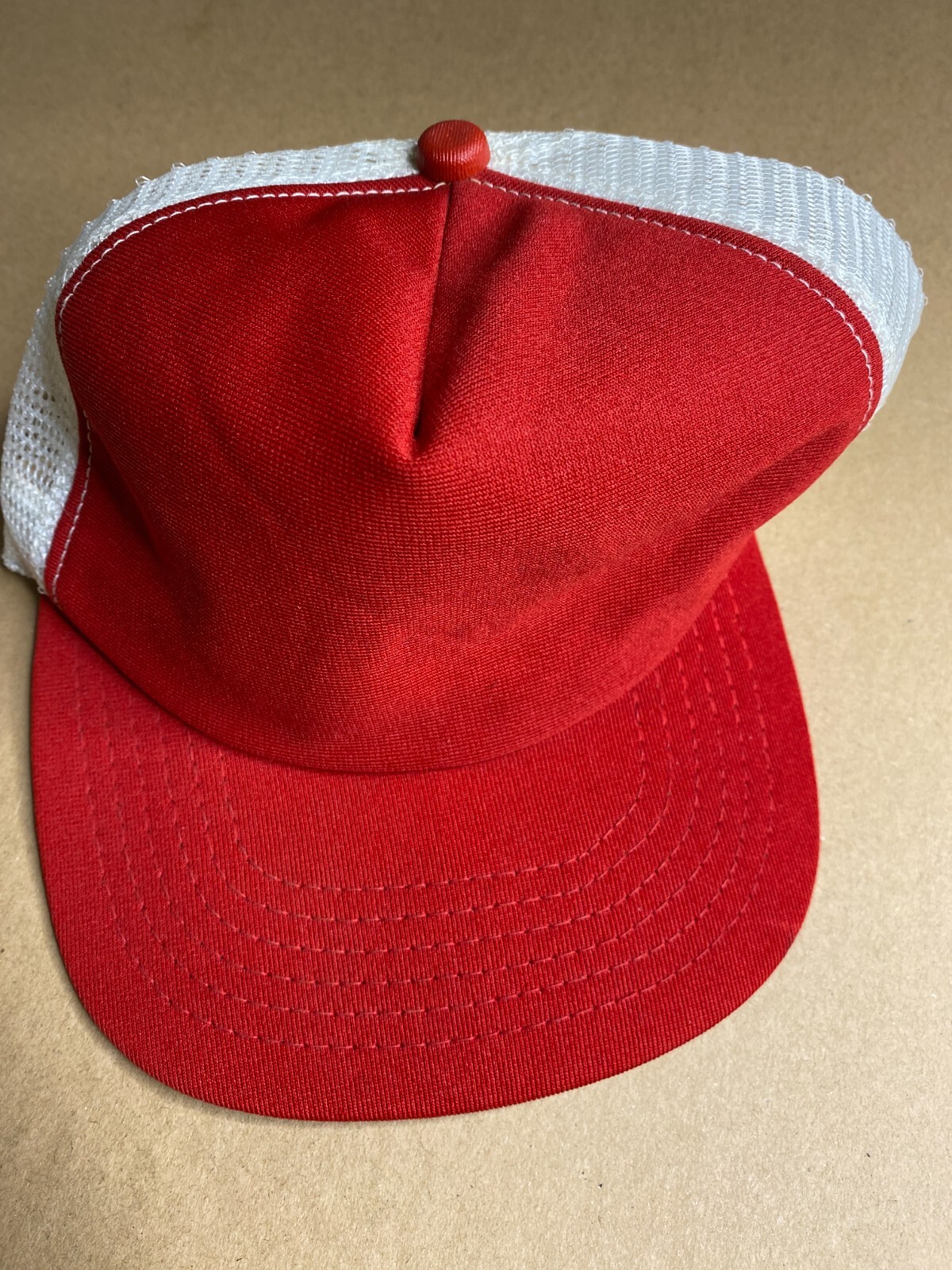 Vintage New Era Blank White Red Green Under S/M Mesh Snapback Hat