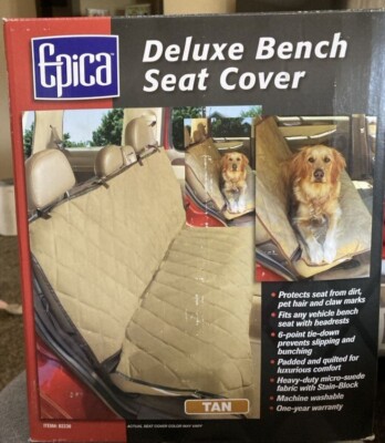 Pet Bench Car Seat Cover Water Resistant Taupe by Epica Deluxe