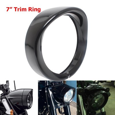 Headlight Trim Ring Fit For Harley Touring Road King Dyna Switchback 7'' Headlamp