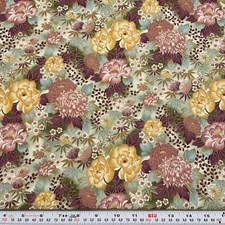 Imperial Collection Robert Kaufman Metallic Florals Cotton by the HALF YARD