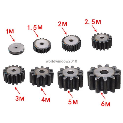 45# Ingranaggio a Spurone Acciaio 1.5M12T-60T Metal Mod 1.5 Pignone Ingranaggio 12-60 Denti Moter Gear - Foto 1 di 61