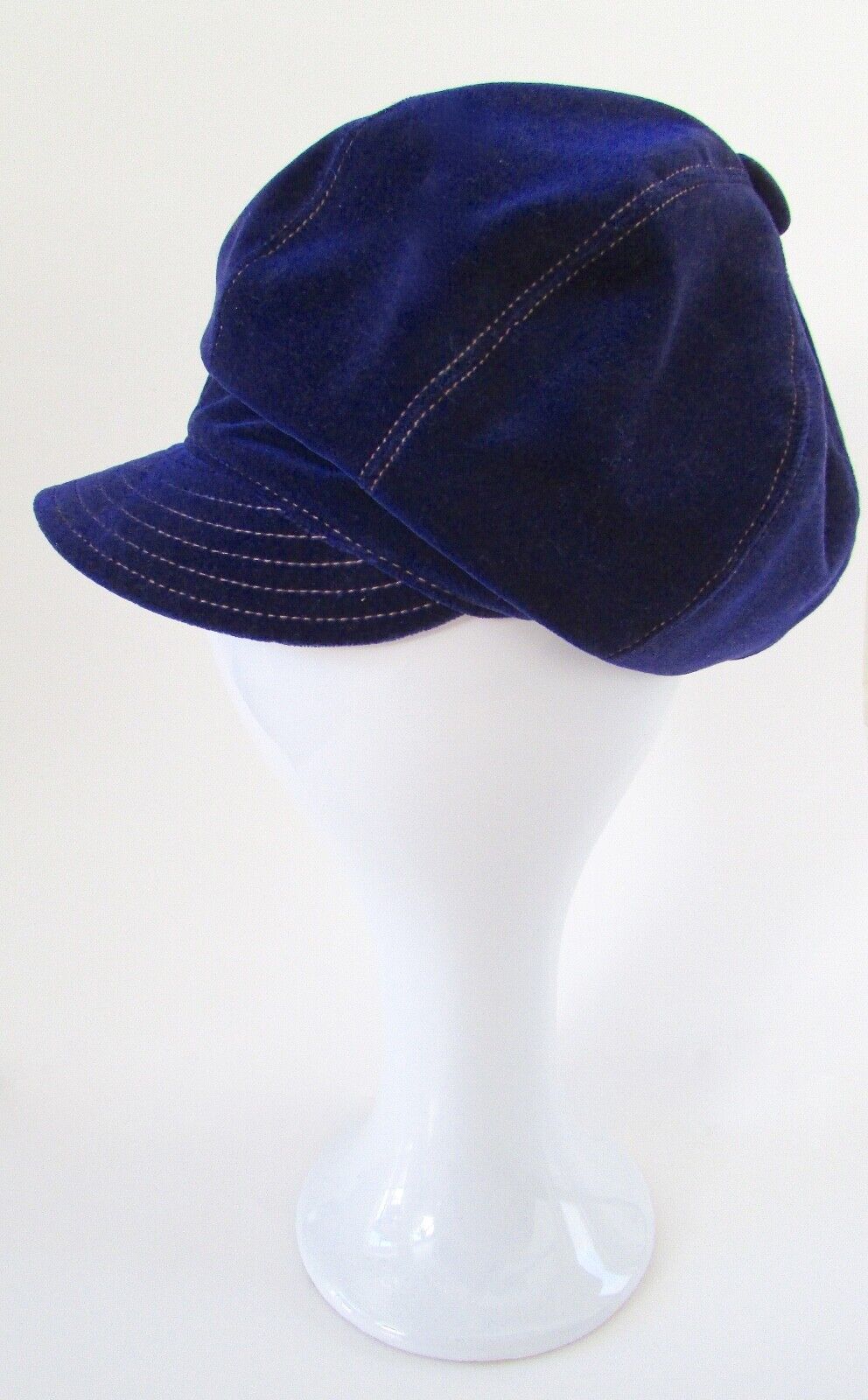 Eric Javits New York Purple Velvet Newsboy Cap - image 3