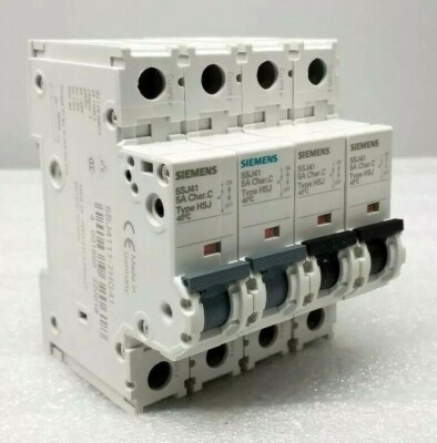 Siemens 5SJ41188HG42 Miniature Circuit Breaker - 1 Pole, 15A, Tripping Characteristic D, UL 489 Rated, DIN Rail Mount