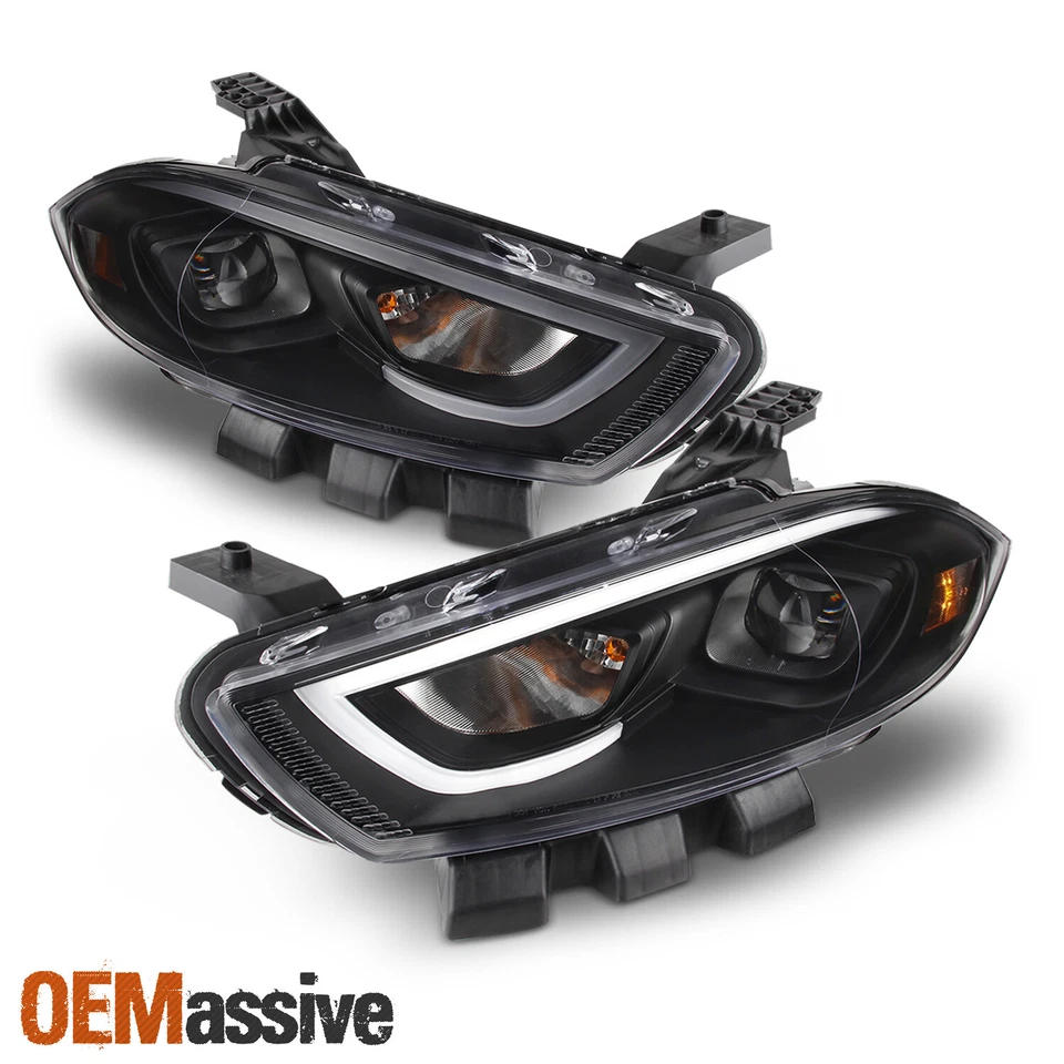 Luz de faros de tubo LED DRL para proyector modelo HID Dodge Dart 13-16 Foto 3 de 4