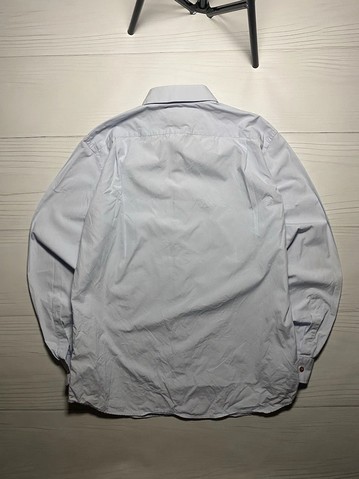 Camisa De Colección Vivienne Westwood Hombre Logo Grande Abotonada Color Azul Rara Talla XL Foto 2 de 4