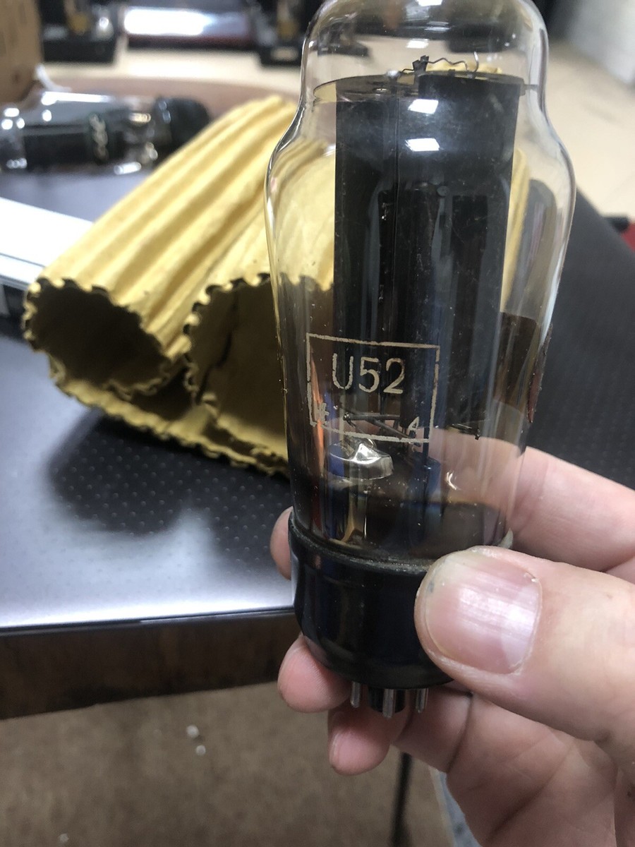 Marconi U52/5U4G NOS Curved Top String Black Plate Cup Getter