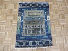 2'9 x 4 Hand Knotted Multi Colored Lori Buft Gabbeh Oriental Rug G12651
