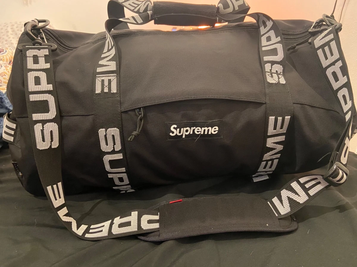 Supreme Large Duffle Bag SS18 Black Large Cordura Bag BRAND NEW 100%  Authentic