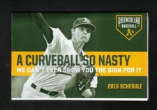 Oakland Athletics--Sonny Gray--2016 Pocket Schedule--KAHI