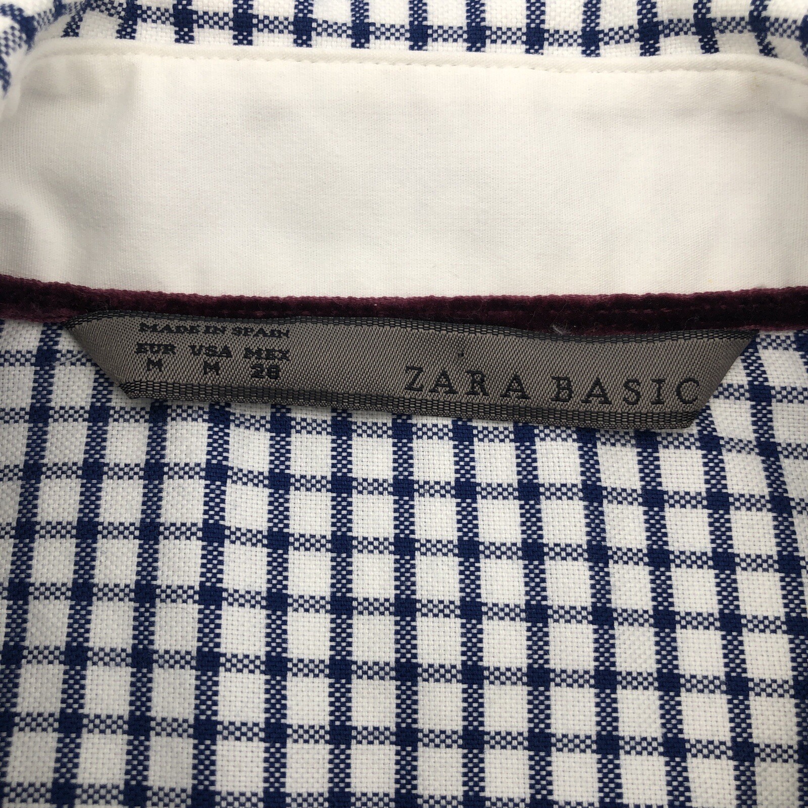 Zara Basic Button Up Long Sleeve Fitted Shirt Blu… - image 2