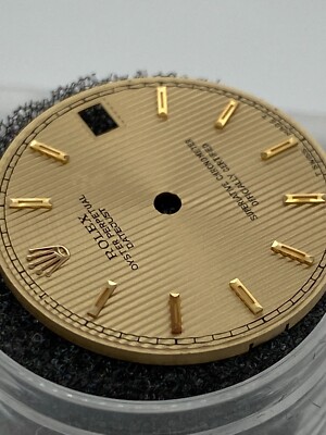 Genuine Rolex Datejust 31mm champagne Tapestry w/ Gold sticks