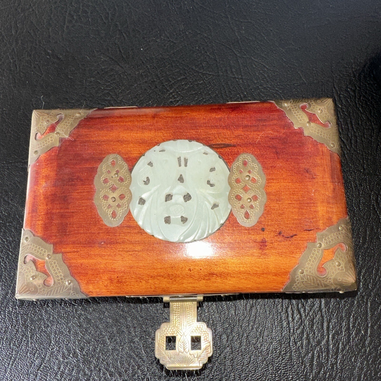 ASIAN VINTAGE JEWELRY BOX BRASS