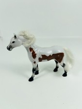 VTG Kid Kore Horse Mare Pony Toy Figure White Brown Spots 3"