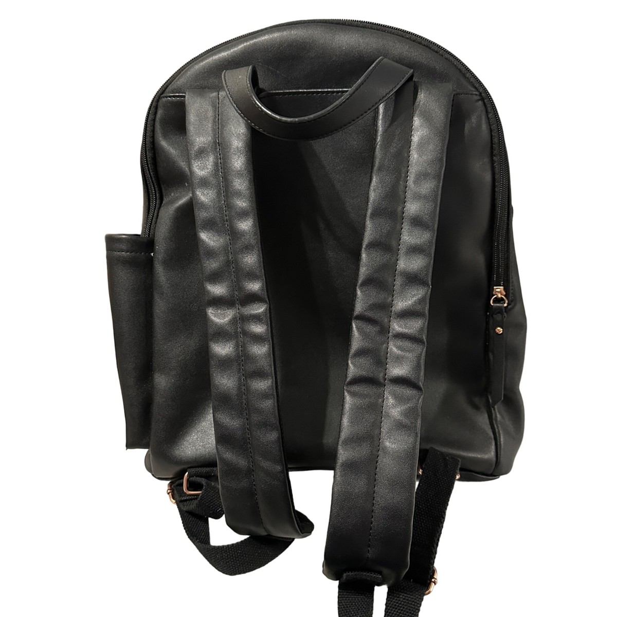 Black Topshop Faux-leather backpack purse vegan diaper bag bag Peek-A-Boo Vegan Leather Diaper Bag Backpack 2.0 in Black  main image 2