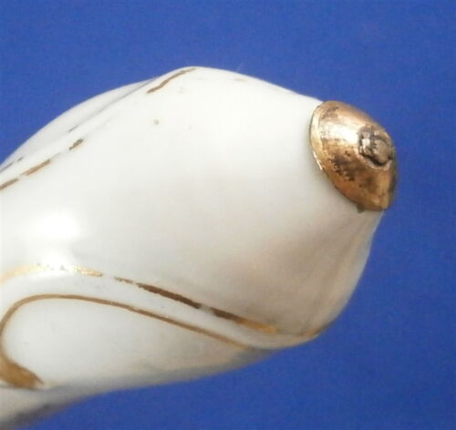 Antique 18thC Meissen Porcelain Floral Spoon Original Metal Porzellan Loeffel - Picture 6 of 10