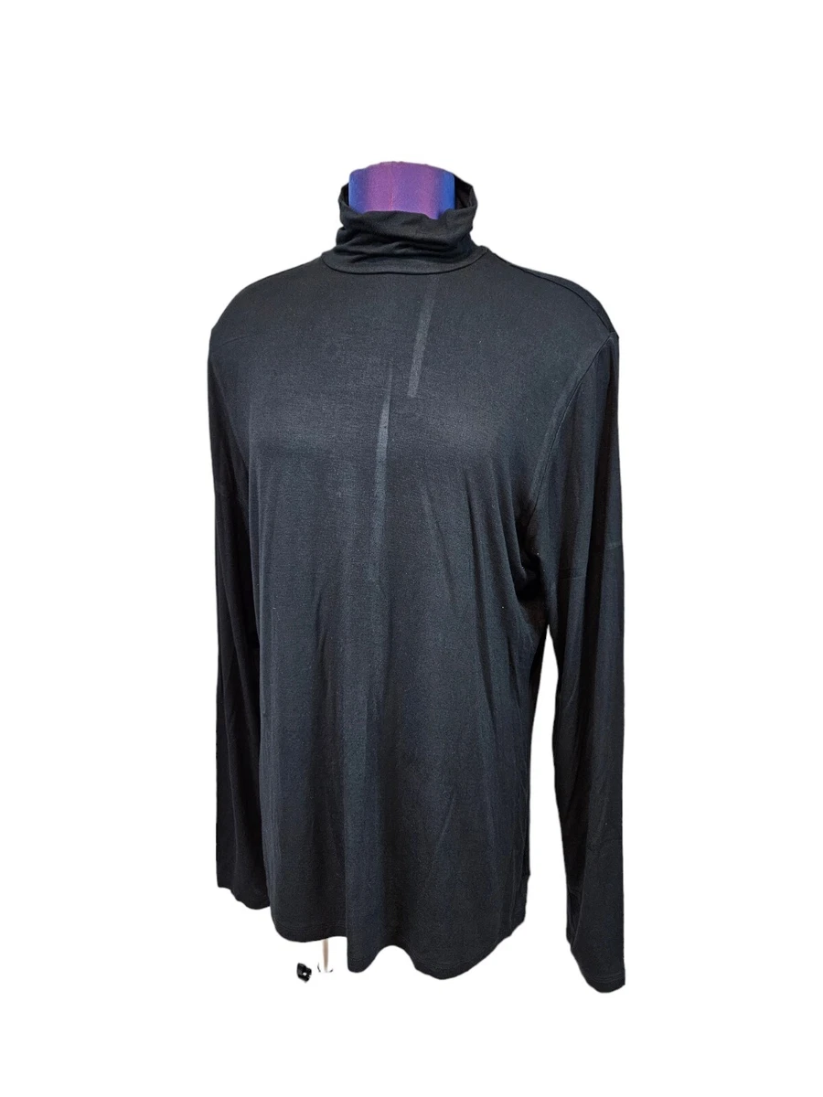 Cuddl Duds Black Softwear With Stretch Long Sleeve Turtleneck Top Size XLT L28