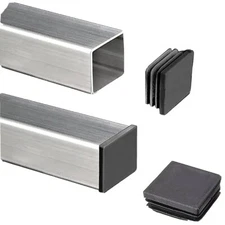 24 Square 2”tube Plastic End Caps Blanking Plugs Tube Inserts Furniture Ft