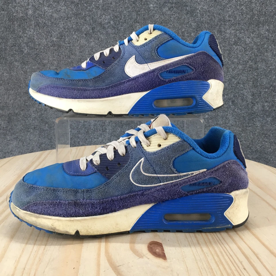 Nike Shoes Youth 6.5 Air Max 90 SE 2 GS Training Sneakers Blue Suede DB4179-400 - Image 2 of 4