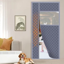 Magnetic Thermal Insulated Door Curtain, Thermal Door Cover for Winter,Magnet...