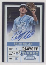 2017 Panini Contenders Draft Picks Playoff Ticket 1/15 Brian Miller #59 Auto 0c6