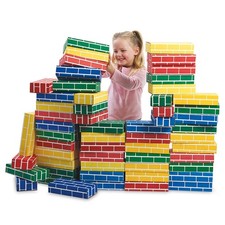 Lillian Vernon Primary Building Bricks - Kids Cardboard Blocks, 9" x 4" x 2"
