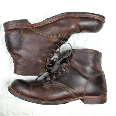 Vintage Wolverine 1000 Mile Boot Brown Leather Vibram USA Mens