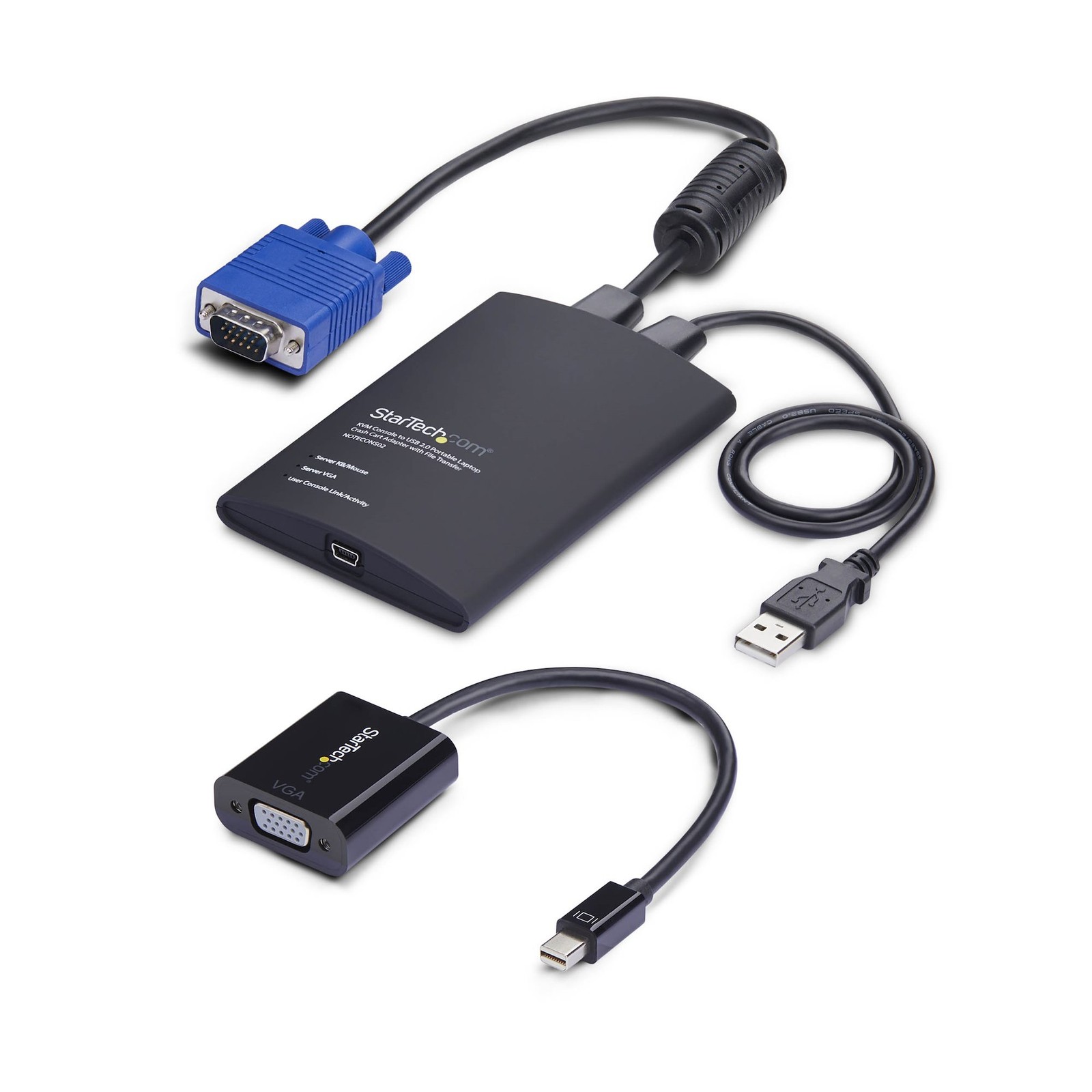 StarTech.com Portable Laptop Crash Cart Adapter, USB/VGA/Mini DisplayPort KVM