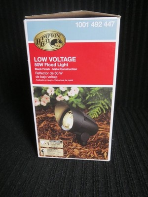 HAMPTON BAY Led Low Voltage 50W Equivalent Flood Light Black Finish