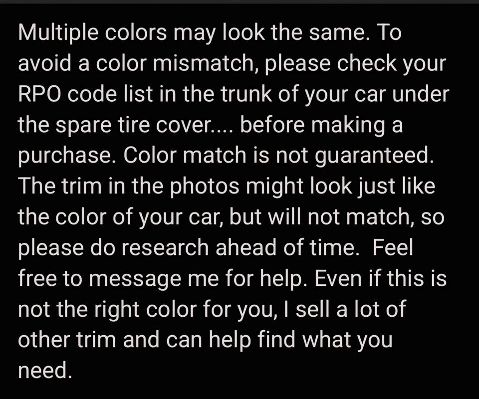 1997 Buick Park Avenue 17u 301d Silvermist 6pc Trim Molding - Image 2 of 4