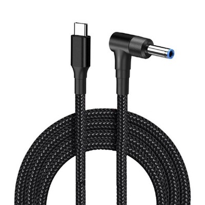 USB C to 4.5mm Laptop Cable, 6.5ft, 100W PD, 4.5x3.0mm, HP Pavilion, Spectre
