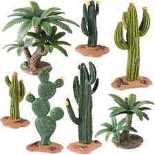 Desert Diorama Supplies with Cactus Kit and Model Palm Tree, Artificial Greenery
