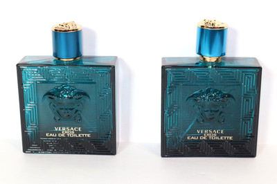 EMPTY Versace Eros Eau De Toilette Spray Bottles 3.4 FL Oz (100ml) & Box